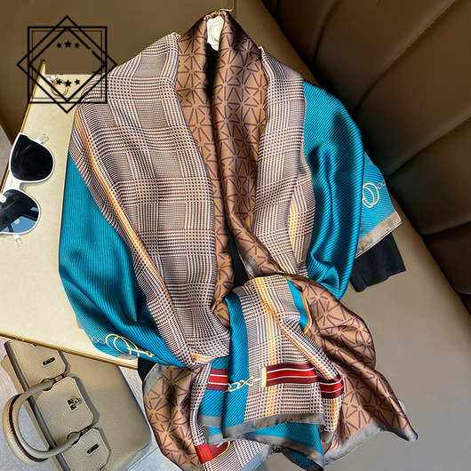 Foulard Ligero de Seda para Mujer - Bufanda Larga Elegante de Verano - Image 23