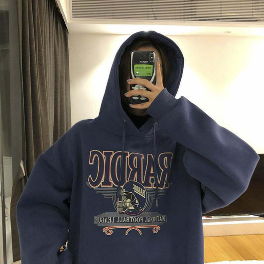 Sudadera con Capucha Retro Plus de Terciopelo Acolchado para Mujer - Image 7