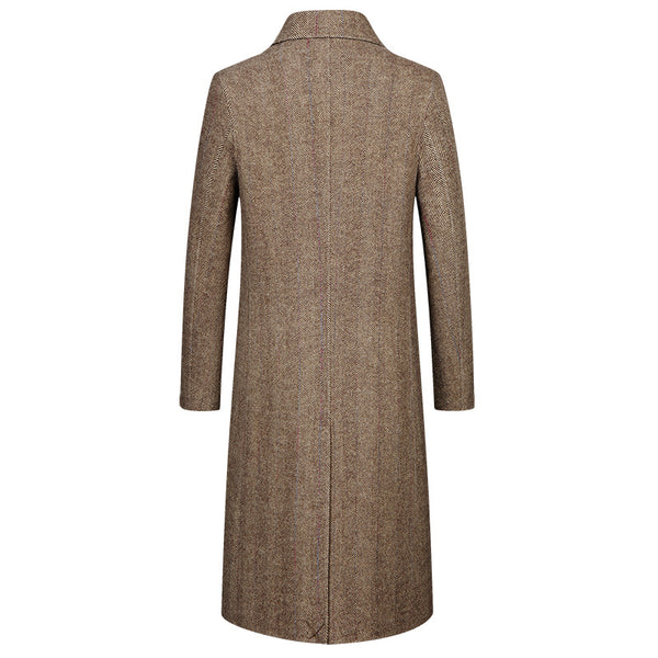 Abrigo de Cachemira Reversible para Hombre - Lana Doble Faz