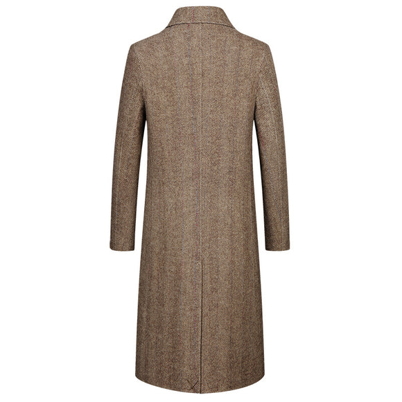 Abrigo de Cachemira Reversible para Hombre - Lana Doble Faz