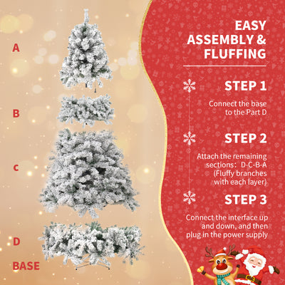 Árbol de Navidad con Efecto Nieve Simulada - Decoración de Vidriera PVC - Image 15