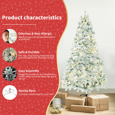Árbol de Navidad con Efecto Nieve Simulada - Decoración de Vidriera PVC - Image 16