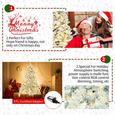 Árbol de Navidad con Efecto Nieve Simulada - Decoración de Vidriera PVC - Image 18