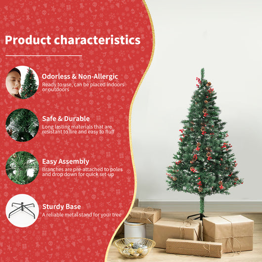 Árbol de Navidad con Efecto Nieve Simulada - Decoración de Vidriera PVC - Image 31