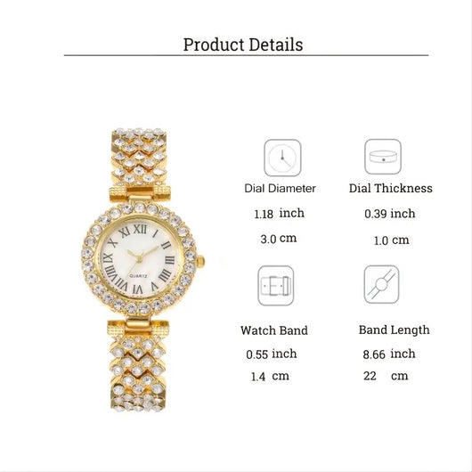 Reloj de Moda para Mujer con Diamantes Completos - Cuarzo de Alta Gama Versátil - Image 17