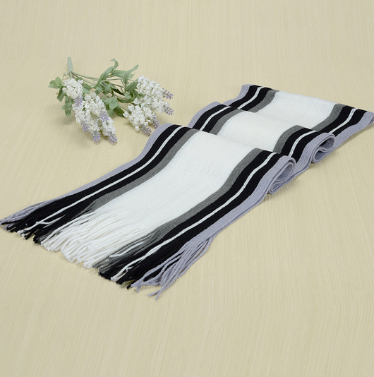Bufanda de Punto Rayada para Hombre - Calidez y Estilo Combinado - Image 15