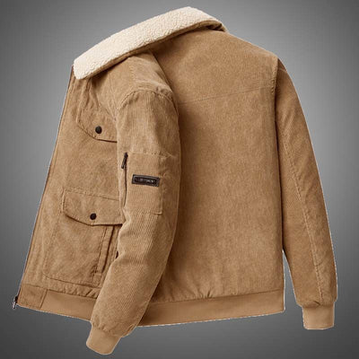 Abrigo Acolchado Coreano para Hombre con Bolsillos Grandes y Forro de Lana de Cordero - Image 11
