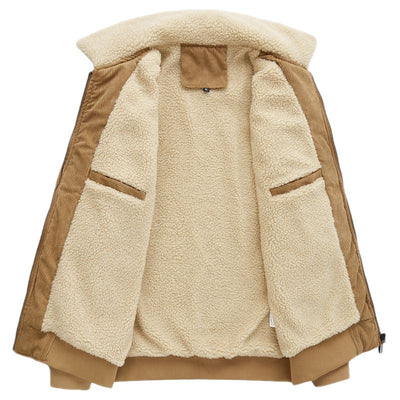 Abrigo Acolchado Coreano para Hombre con Bolsillos Grandes y Forro de Lana de Cordero - Image 14