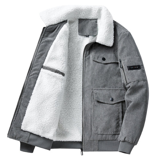 Abrigo Acolchado Coreano para Hombre con Bolsillos Grandes y Forro de Lana de Cordero - Image 16