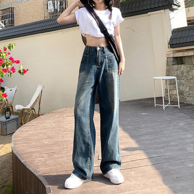 Jeans Retro Cintura Alta Estilo Americano para Mujer - Image 11