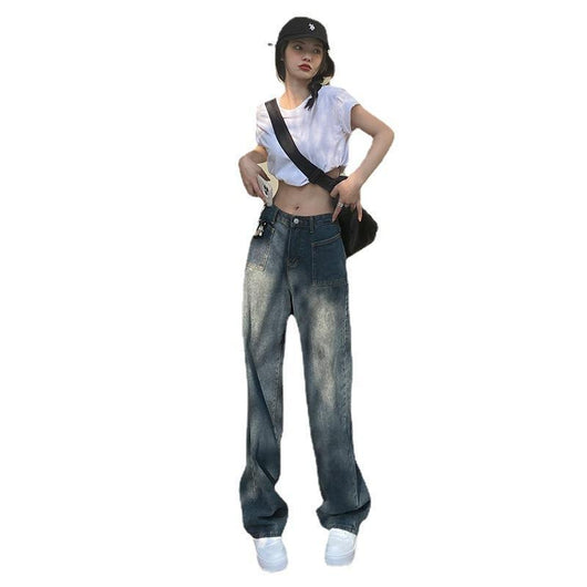 Jeans Retro Cintura Alta Estilo Americano para Mujer - Image 13