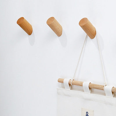 Perchero de Pared Cilíndrico en Madera Nórdica para Recámara - Image 9