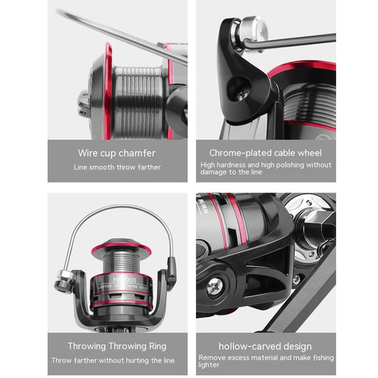 Carrete de Pesca Giratorio en Metal - Rueda de Lanzamiento Profesional - Image 15