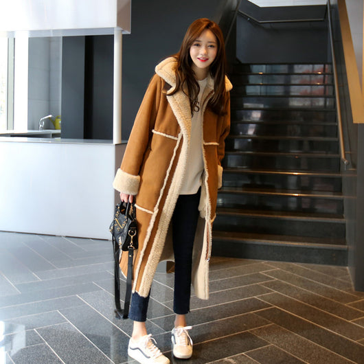 Abrigo de Lana de Cordero Oversize Elegante para Invierno - Image 5