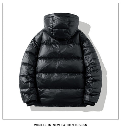 Chaqueta Corta Acolchada Brillante con Plumón de Pato - Image 9