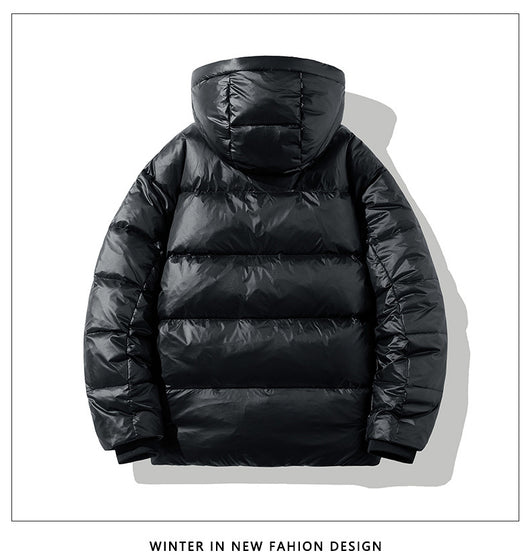Chaqueta Corta Acolchada Brillante con Plumón de Pato - Image 9