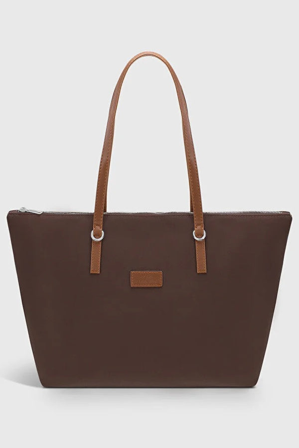 Bolso Shopper Marrón Grande Impermeable para Mujer