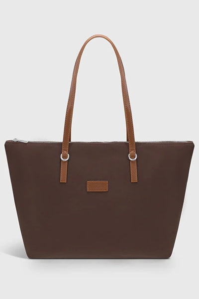 Bolso Shopper Marrón Grande Impermeable para Mujer - Image 2