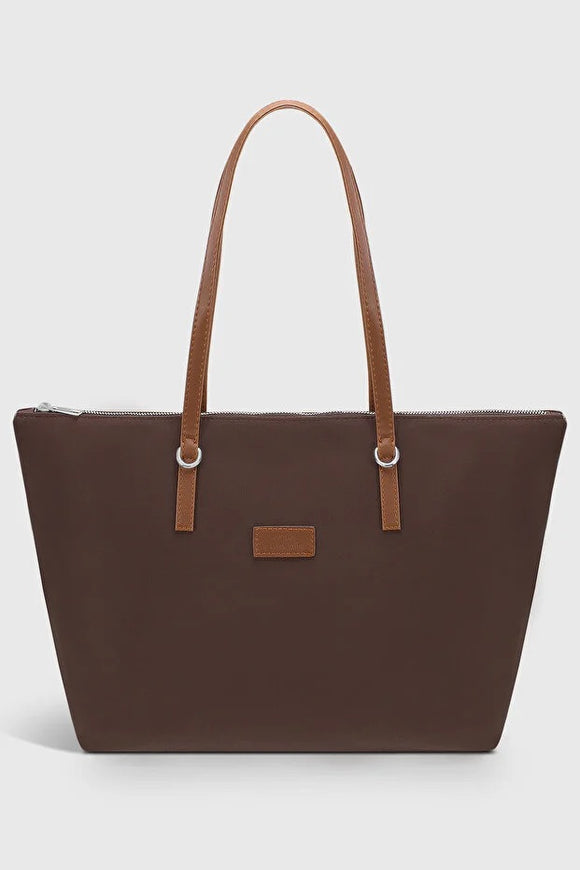 Bolso Shopper Marrón Grande Impermeable para Mujer