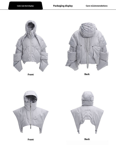 Chaqueta Acolchada Desmontable Space Pilot 90 Plumón de Pato Blanco para Niños - Image 9