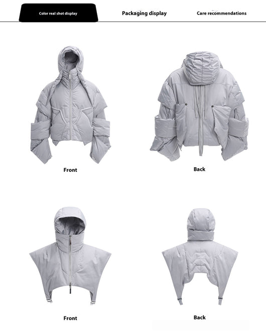 Chaqueta Acolchada Desmontable Space Pilot 90 Plumón de Pato Blanco para Niños - Image 9