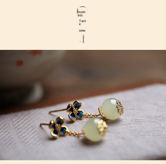 Aretes de Trébol de Cuatro Hojas con Flor para Dama - Image 15