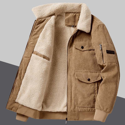 Abrigo Acolchado Coreano para Hombre con Bolsillos Grandes y Forro de Lana de Cordero - Image 19