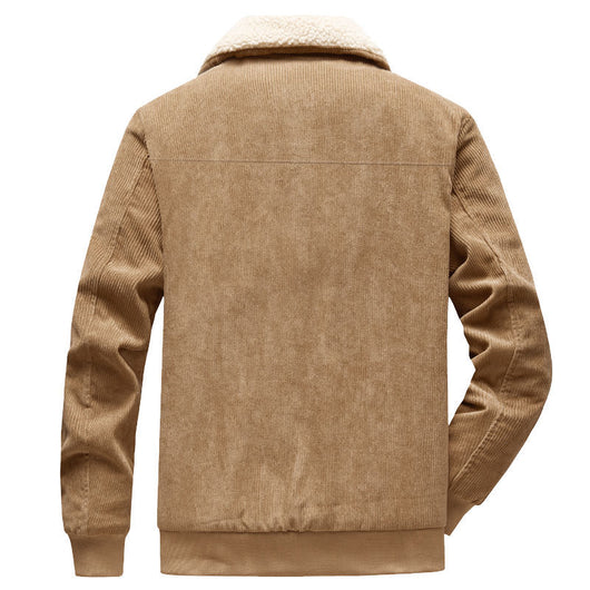 Abrigo Acolchado Coreano para Hombre con Bolsillos Grandes y Forro de Lana de Cordero - Image 20