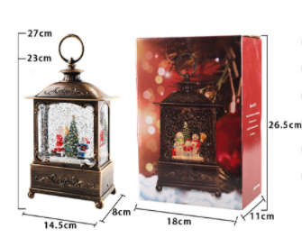 Lámpara Musical de Cristal para Navidad con Caja de Música - Image 9