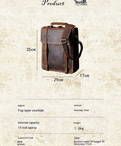 Mochila de Cuero Genuino Premium - Estilo Casual Resistente - Image 6