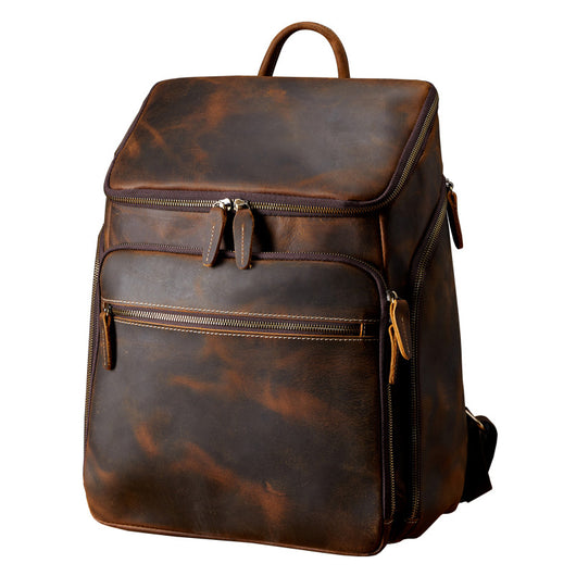 Mochila de Cuero Vintage para Hombre - Bolso de Viaje y Trabajo - Image 16