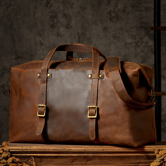Bolsa de Viaje de Cuero Genuino Capacidad Extra Grande para Hombre - Image 7