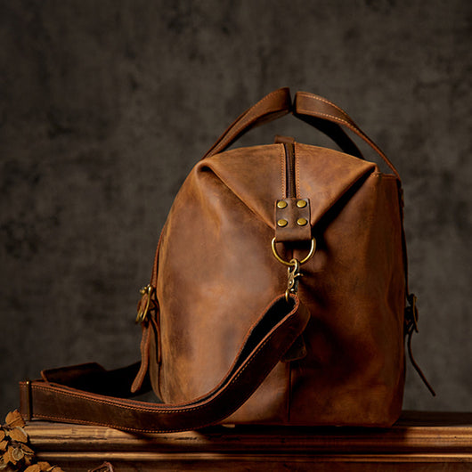 Bolsa de Viaje de Cuero Genuino Capacidad Extra Grande para Hombre - Image 9