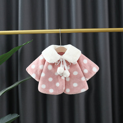 Abrigo Infantil Invierno con Cuello de Pelaje y Lunares - Image 17