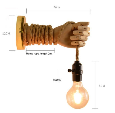 Lámpara de Pared LED Madera Estilo Europeo para Mesita de Noche - Image 8