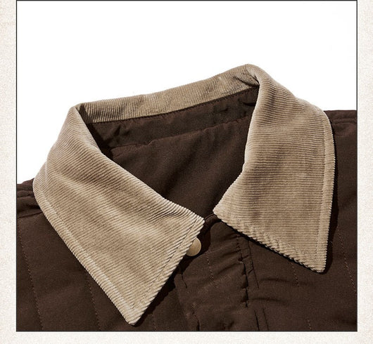 Chaqueta de Algodón con Diseño Patchwork de Contraste - Image 10