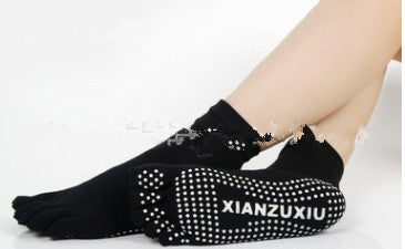 Calcetines de Yoga con Dedos Separados - Algodón Premium con Masaje y Estampado - Image 4