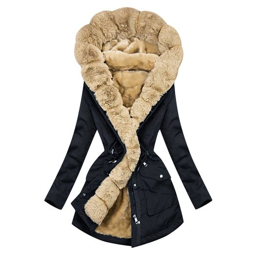 Chaqueta Térmica Impermeable con Cuello de Piel para Mujer - Image 10