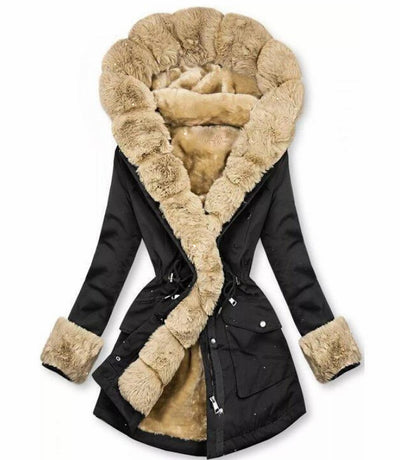 Chaqueta Térmica Impermeable con Cuello de Piel para Mujer - Image 11