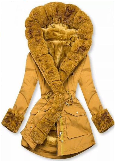 Chaqueta Térmica Impermeable con Cuello de Piel para Mujer - Image 12