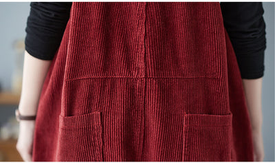 Overol Ancho de Pana Lavada con Tirantes para Mujer - Image 42