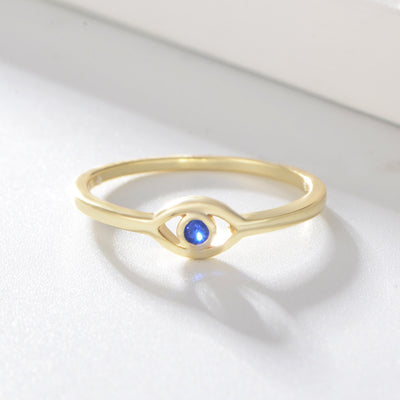 Anillo de Plata 925 con Baño de Oro 18K Ojo de Dios y Circonitas - Joya Nupcial Elegante para Mujer - Image 10