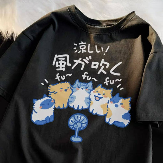 Playera Holgada con Estampado Infantil de Manga Corta - Image 8