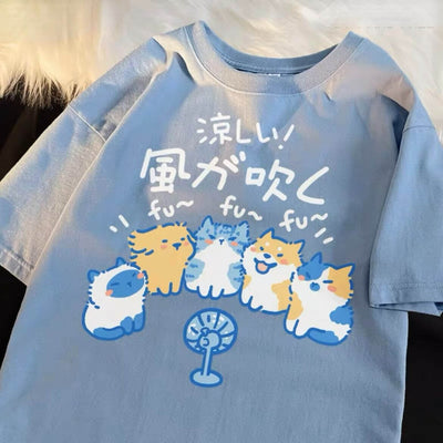 Playera Holgada con Estampado Infantil de Manga Corta - Image 9
