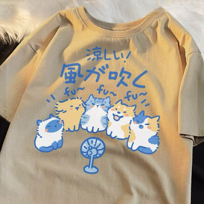 Playera Holgada con Estampado Infantil de Manga Corta - Image 17