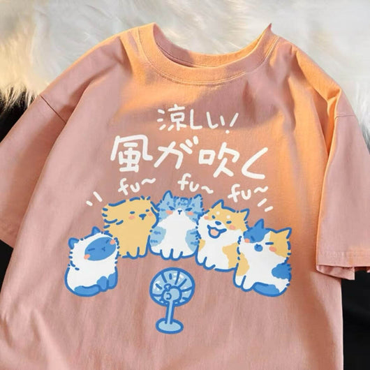 Playera Holgada con Estampado Infantil de Manga Corta - Image 19