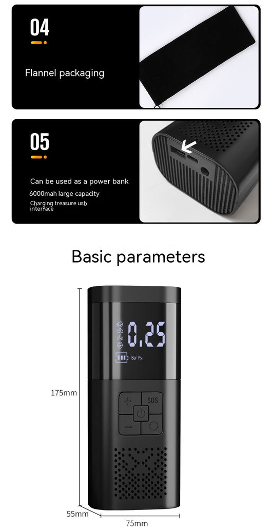 Compresor de Aire Portátil Inalámbrico para Automóvil - Image 7