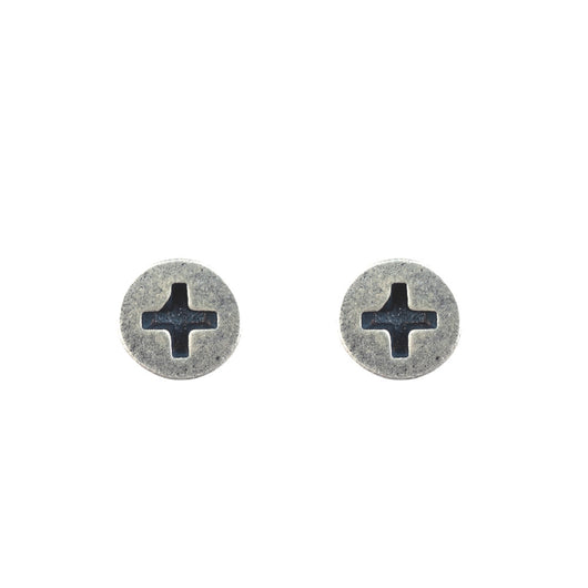 Aretes Punk Hip Hop Plata Tailandesa con Tornillos y Tachuelas - Image 7