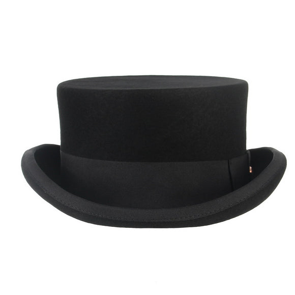 Sombrero de Fieltro de Lana Tipo Cilindro - Unisex para Mago y Eventos