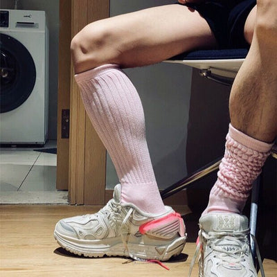 Calcetines Largos Deportivos de Algodón Terry Transpirable para Hombre - Image 13